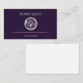 紫色の泡ロゴの名刺のテンプレート 名刺 (正面/裏面)