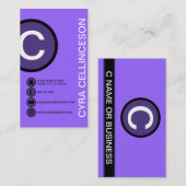 紫色の泡 名刺 (正面/裏面)