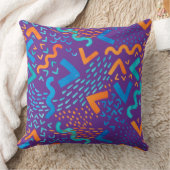 紫色の波の明るく抽象的な水彩画パターン クッション (ブランケット)