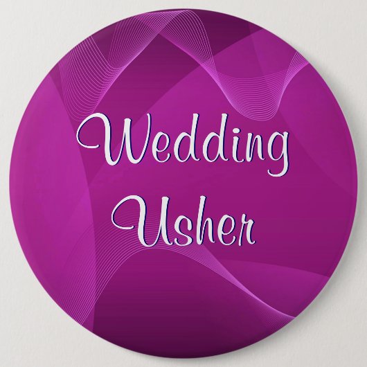 紫色の波の案内係 缶バッジ (正面)