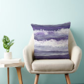紫色の波の海のビーチの装飾の枕 クッション (椅子)