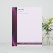 紫色の波レターヘッド レターヘッド (スタンド正面)