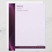 紫色の波レターヘッド レターヘッド (正面/裏面)