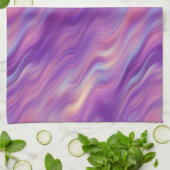 紫色の波状テクスチャ キッチンタオル (折り畳み)