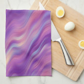 紫色の波状テクスチャ キッチンタオル (四つ折り)