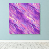 紫色の波状テクスチャ キャンバスプリント (インサイチュ (ウッドフロア))