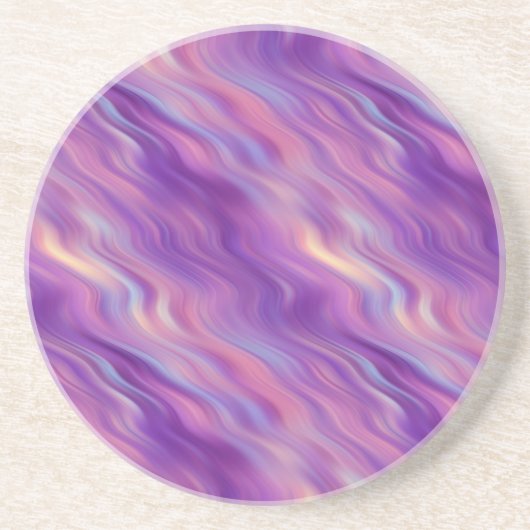紫色の波状テクスチャ コースター (正面)