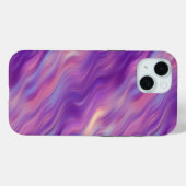 紫色の波状テクスチャ Case-Mate iPhoneケース (裏面 (横))