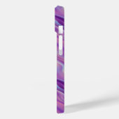 紫色の波状テクスチャ Case-Mate iPhoneケース (裏面 / 左)