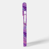 紫色の波状テクスチャ Case-Mate iPhoneケース (裏面 / 左)