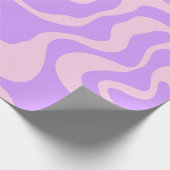 紫色の波状パターンレトロラッピング紙 ラッピングペーパー (角)