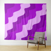 紫色の波状海波のグラデーション タペストリー (インサイチュ(横))