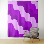 紫色の波状海波のグラデーション タペストリー (インサイチュ)
