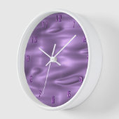 紫色の波紫色の数字の壁時計 壁時計 (傾斜)