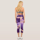 紫色の波 カプリレギンス (裏面)