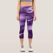 紫色の波 カプリレギンス (正面)