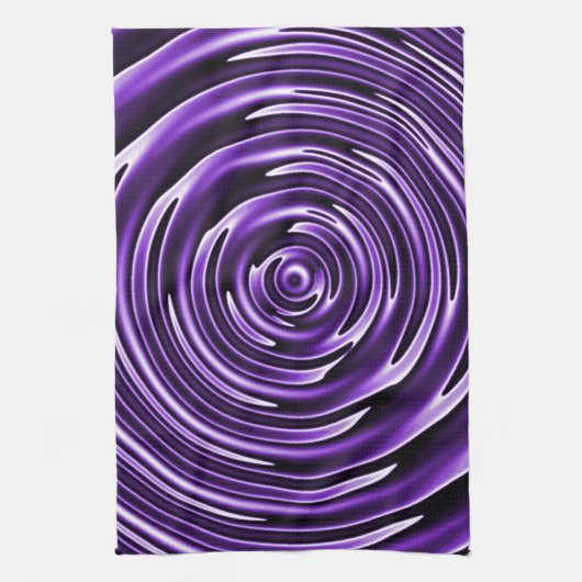 紫色の波 キッチンタオル (縦)
