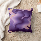 紫色の波 クッション (ブランケット)