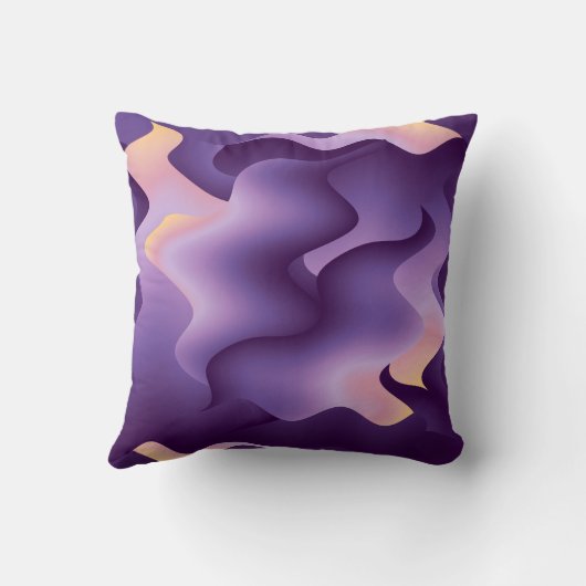 紫色の波 クッション (裏面)