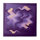 紫色の波 タイル (正面)