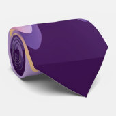 紫色の波 ネクタイ (ロール)