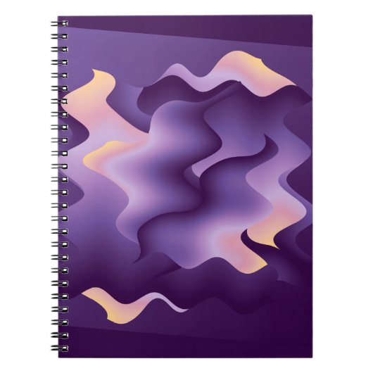 紫色の波 ノートブック (正面)