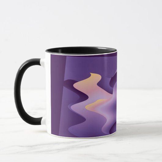 紫色の波 マグカップ (左)
