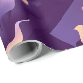 紫色の波 ラッピングペーパー (ロールコーナー)