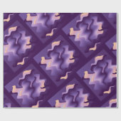 紫色の波 ラッピングペーパー (フラット)