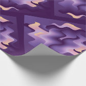 紫色の波 ラッピングペーパー (角)