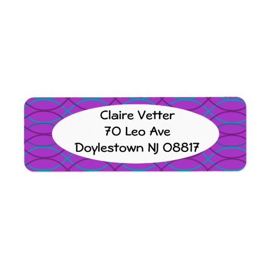 紫色の波 ラベル (正面)