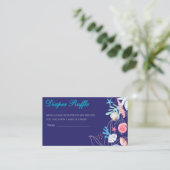 紫色の海の下の小さな真珠の赤ん坊シャワーおむつ エンクロージャーカード (スタンド正面)