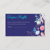 紫色の海の下の小さな真珠の赤ん坊シャワーおむつ エンクロージャーカード (正面)