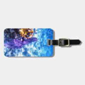 紫色の海ファンのカスタム ラゲッジタグ (正面横)