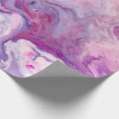 紫色の液体によって大理石模様をつけられる瑪瑙 ラッピングペーパー (角)