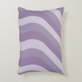 紫色の液体スワール流ストライプ溝状Y2Kパターン アクセントクッション (正面(垂直))