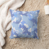 紫色の液体抽象芸術パターンと白色 クッション (ブランケット)