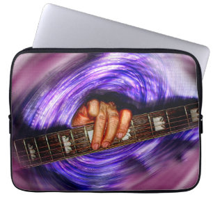 紫色の渦の電子工学のバッグ ラップトップスリーブ