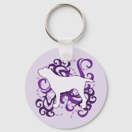 紫色の渦巻きスピノンイタリアノ キーホルダー (正面)