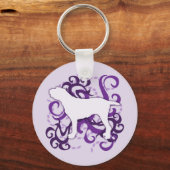 紫色の渦巻きスピノンイタリアノ キーホルダー (正面)