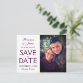 紫色の渦巻き写真カードを保存 案内ポストカード (スタンド正面)