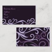 紫色の渦巻き名刺 名刺 (正面/裏面)
