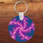 紫色の渦巻き旋回 – フラクタルアート キーホルダー (正面)