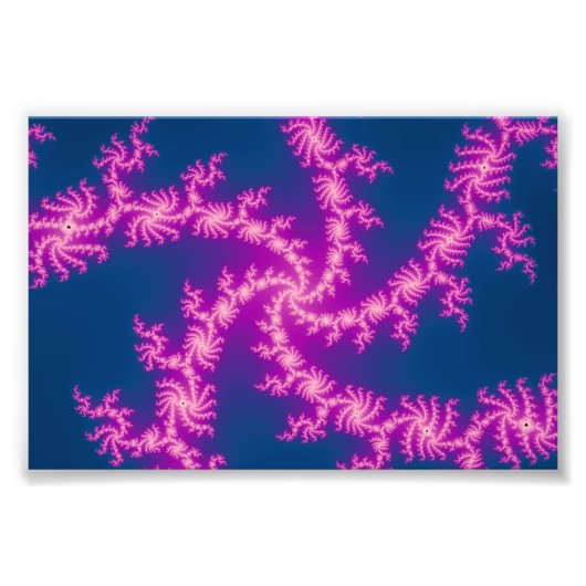 紫色の渦巻き旋回 – フラクタルアート フォトプリント            (正面)