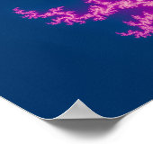 紫色の渦巻き旋回 – フラクタルアート ポスター (角)