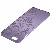 紫色の渦巻き模様を持つメタリックパープル UNCOMMON iPhoneケース (上部)