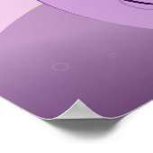 紫色の渦巻き誕生日バナー ポスター (角)