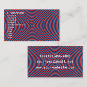 紫色の渦巻の目は悩みます 名刺 (正面/裏面)