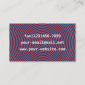 紫色の渦巻の目は悩みます 名刺 (裏面)