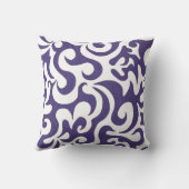 紫色の渦巻の装飾用クッション クッション (裏面)